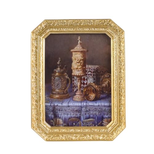 Kangce Vintage Picture Frames 5x7 Octagon Gold Antique Ornate Picture