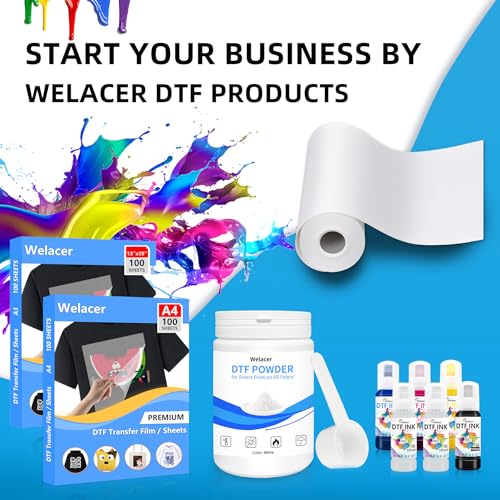 Image of DTF Ink 5Color Kit 600ml Heat Transfer Ink Refill ET-8550 I3200 | Auto-Fill Ink Kit for L1800,ET-2850,R1390,XP600,XP-15000,DX5,DX7,TX800,L800,1430,P400 for All DTF Printers&Film(2Wh,CMYK)