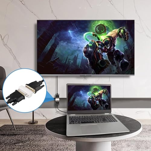 Image of ETZIN DVI Adapter Female to Female, DVi-I to DV-I Coupler to Extend Monitor Cable Compatible with PC Desktop Computer Monitor Projector EPL-1393CC