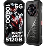 DOOGEERugged S118 Pro Rugged Smartphone 5G, 32GB RAM +512GB ROM Telefono Indistruttibile, 10800mAh/33W, 6.6" FHD+ 120Hz IPS, 108MP+20MP+8MP Smartphone Rugged, Android 14, NFC/WiFi6/Face ID
