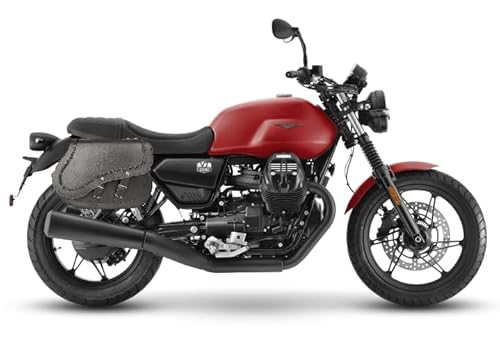 WinNet Coppia di Borse laterali Rigide in Pelle a Bisaccia