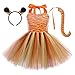 OBEEII - Costume per animali da bambino per leopardo, giraffa, zebrato, tigre, mucche, tutù, principessa, cosplay, carnevale, Halloween, feste, Natale, compleanno, costume Avce, 18-24 Mesi