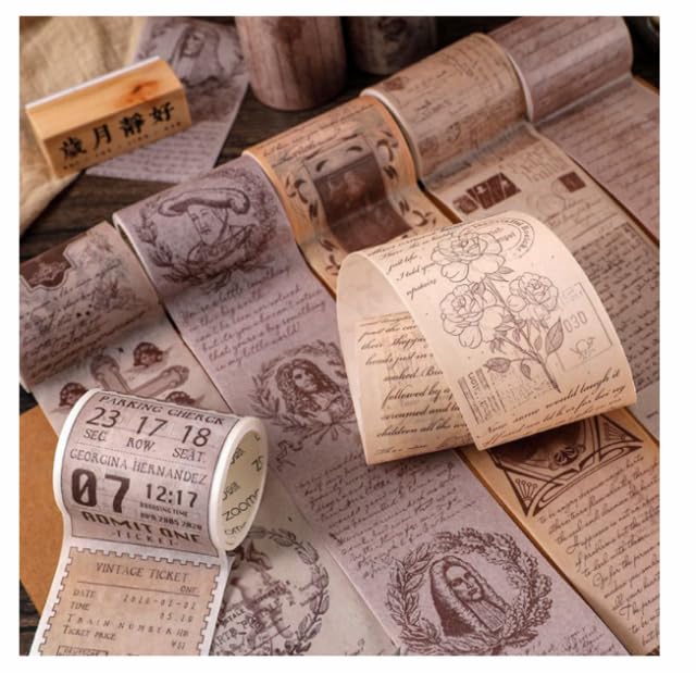 【専用】中古マステ 海外マステ コラージュ 15本セット Amazon.co.jp: ヴィンテージ マスキングテープ ◇幅広5cm 15種