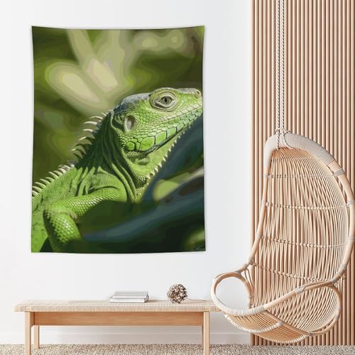 Toile de fond lézard vert avec impression textile haute définition