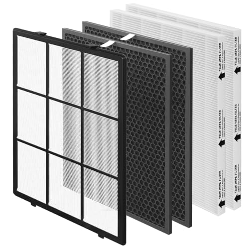 SAKEGDY 116130 Replacement Filter Set for Winix 5500-2 and AM80 Air Purifiers: Includes 1 Washable Pre-Filter, 2 HEPA Filters, and 2 Activated Carbon Filters