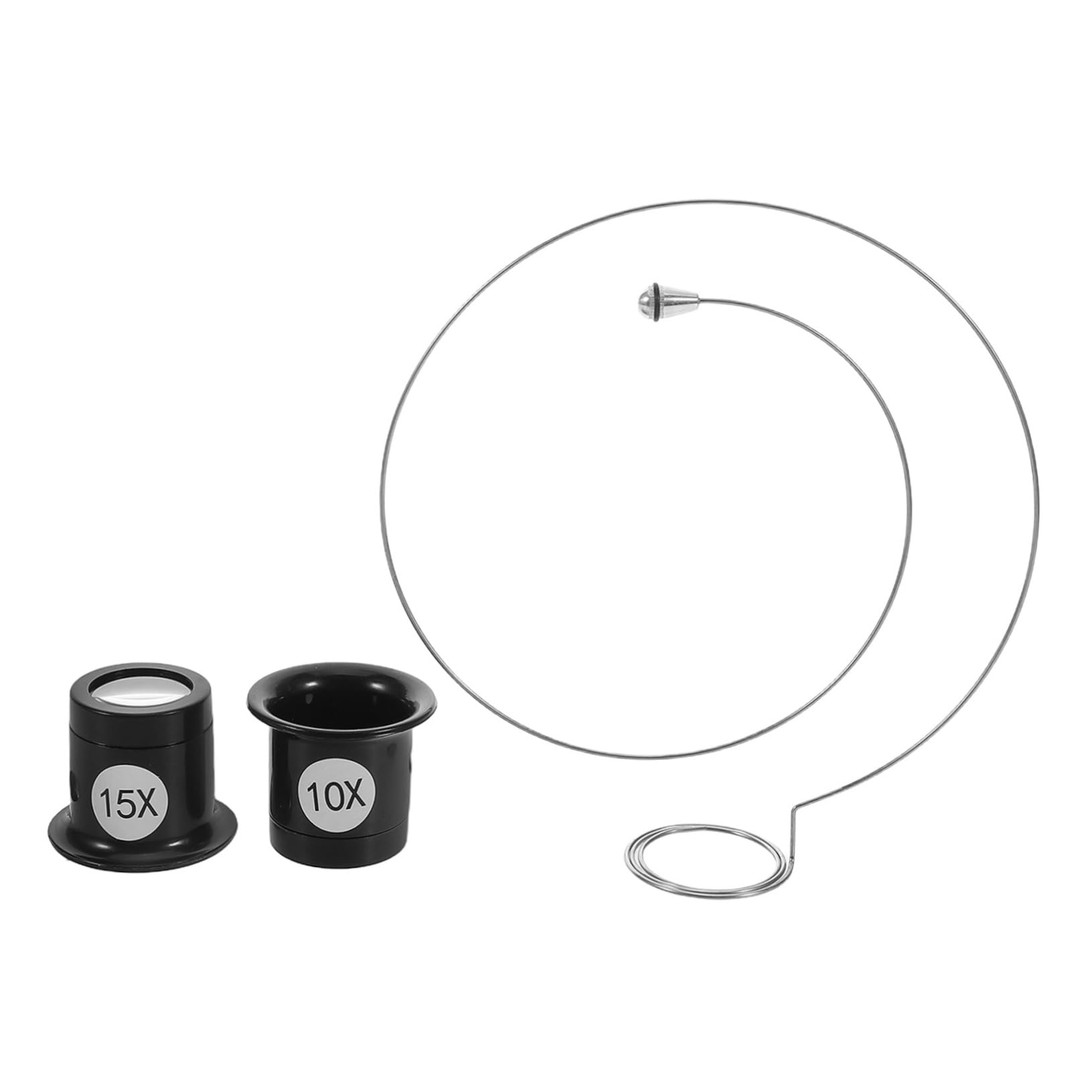 STOBOK High Magnification Loupes 15x 10x Magnifier Set Multi-Functional Tool Watch Repair Jewelry Inspection Coin Portable Random Color