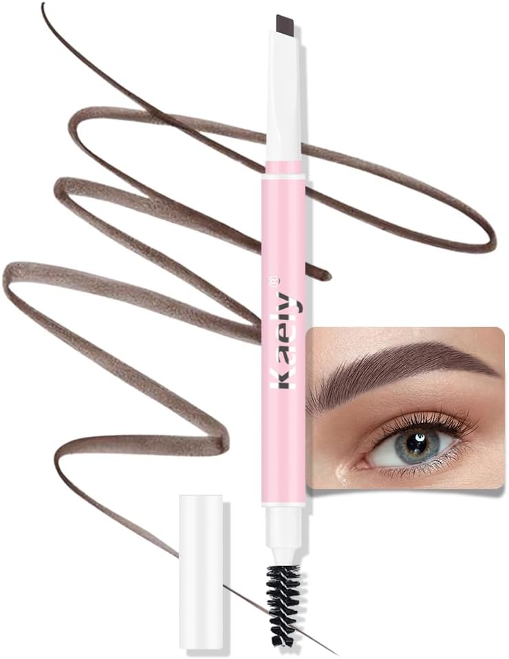 AMY'S DIARY Eyebrow Pencil Retractable Definer, brown Dual-Sided Brow Brush, Fine Tip, Shapes, Defines, Fills Brow Makeup Flapiz Para Cejasills (07#DARK BROWN)