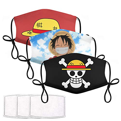 Aermarse 3 PCS tokyo ghoul mask One Piece mask Anime mask Gifts for anime lovers