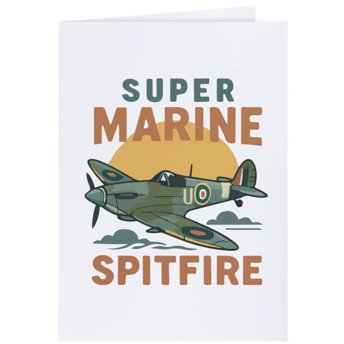 Azeeda 4 x 'Super Marine Spitfire' Gift Tags (GI00113072)