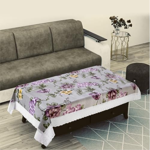Image of Dakshya Industries PVC Waterproof Center Table Cover 40 x 60 Inch | Rectangle Coffee Table Cover | Spill Proof Oil Resistant Dustproof Heat Resistant Wipe Clean
