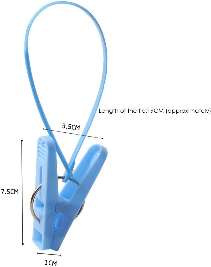 12Pcs Clothes Peg Clip Pins,Multicolor Rope Clip Hanging Clothes line Windproof Hanger Sock Clothes Drying Peg PP Plastic Clips Hooks