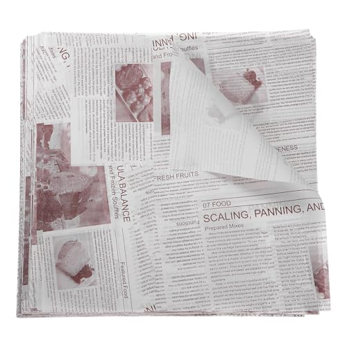 QUARKZMAN 200 hojas de papel encerado, hojas cuadradas de 11,81 x 11,81 pulgadas, estilo antiguo, papel de envoltura de alimentos para sándwich, papel de horno, cesta de pícnic, hamburguesa, cocina