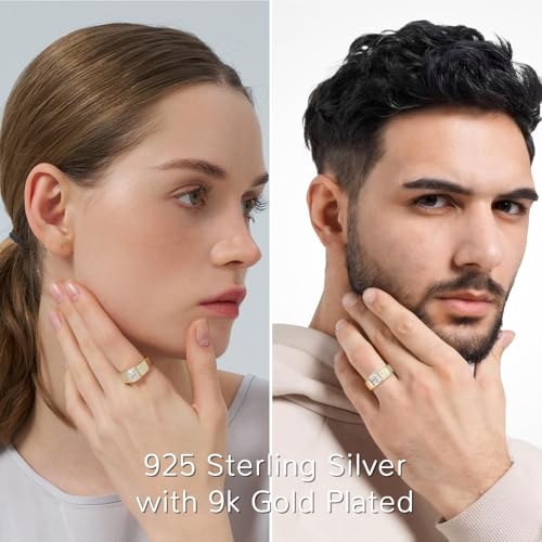 2CT Radiant Cut Moissanite Engagement Ring D Color VVS1 Clarity Solitaire Moissanite Wedding Band S925 Sterling Silver 9K Gold Plated Genuine Moissanite Promise Ring Size 5-124