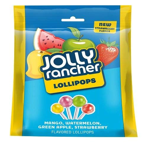 Jolly Rancher Candy Lolypops ,63gm(Pack of 5)
