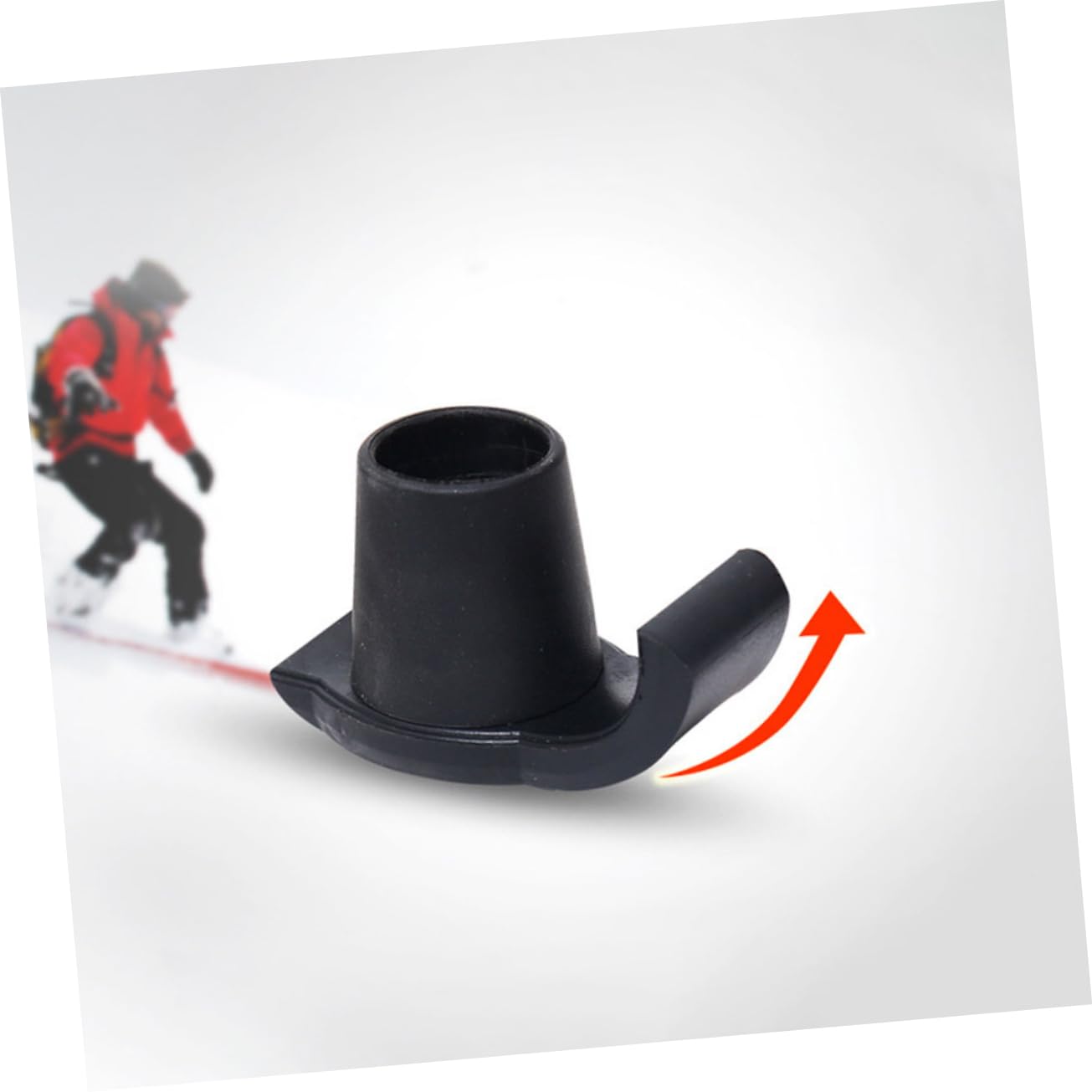 minkissy 3 Juegos Muletas Deslizadores Para Bastones De Caminar Accesorios Para Caminadores De Terreno Resbaladizo Pies De Esquí Para Andador Práctico Andador De Esquí Black 6 Piezas * 3