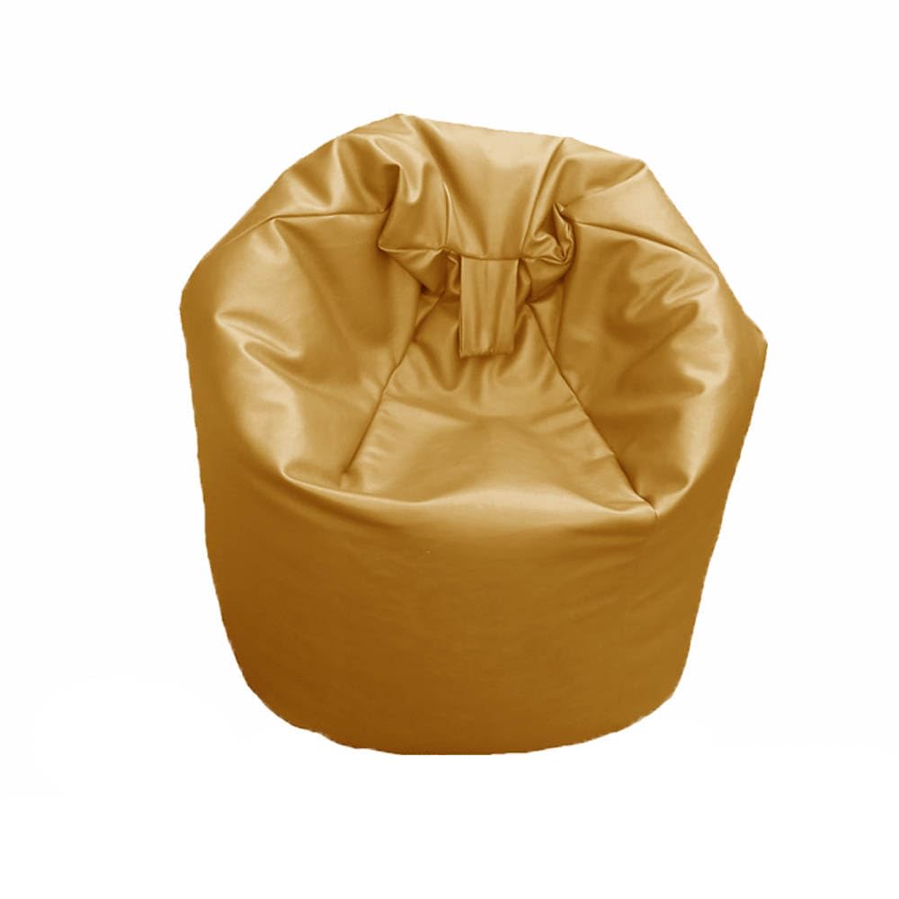 FAUX LEATHER Bean Bag Beanbag Gaming Chair Seat Lazy Lounger Couch (Yellow, Large (70 x 70 x 90 cm))