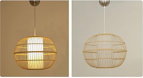 Miniatura 7 de Weaving Bamboo Pendant Light Medieval Lantern Lampshade Hollow Retro Chandeliers Ceiling Industrial Chandelier Lights Hanging Decorations Rustic