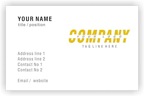 Tarjetas de visita personalizadas con logotipo, tarjeta de visita profesional personalizada de la empresa, parte delantera de 110 libras, papel