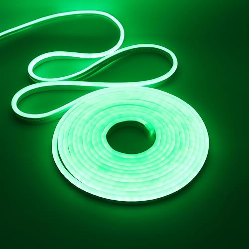 Miniatura 10 de KISUFU Tira de luces LED de neón de 24 V 2835 DC, 120 LEDsM Flexible IP67 Tira de luz impermeable para decoración interior y exterior (adaptador de