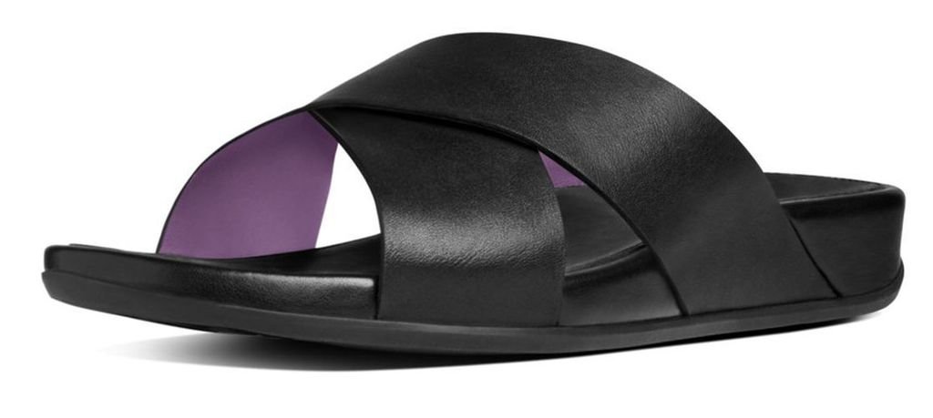 FitFlop Women's Aix Leather Slide Sandals dress Sandal