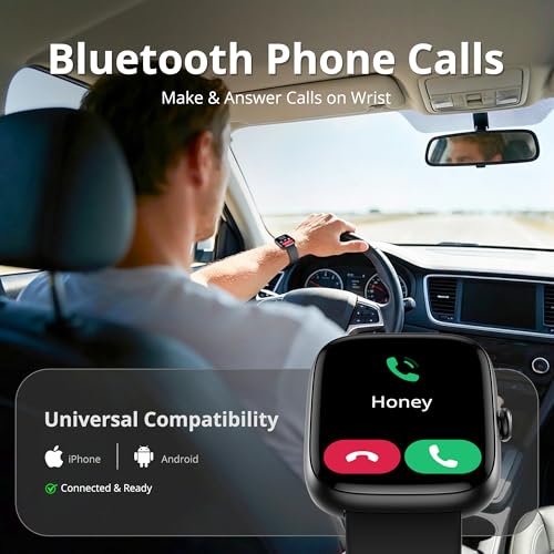 Image of Smart Watch for Men Women, 1.83 inch HD Touchscreen Fitness Tracker, Bluetooth Calling, 110+ Sports Modes, Heart Rate SpO2 Sleep Monitor, DIY Dial