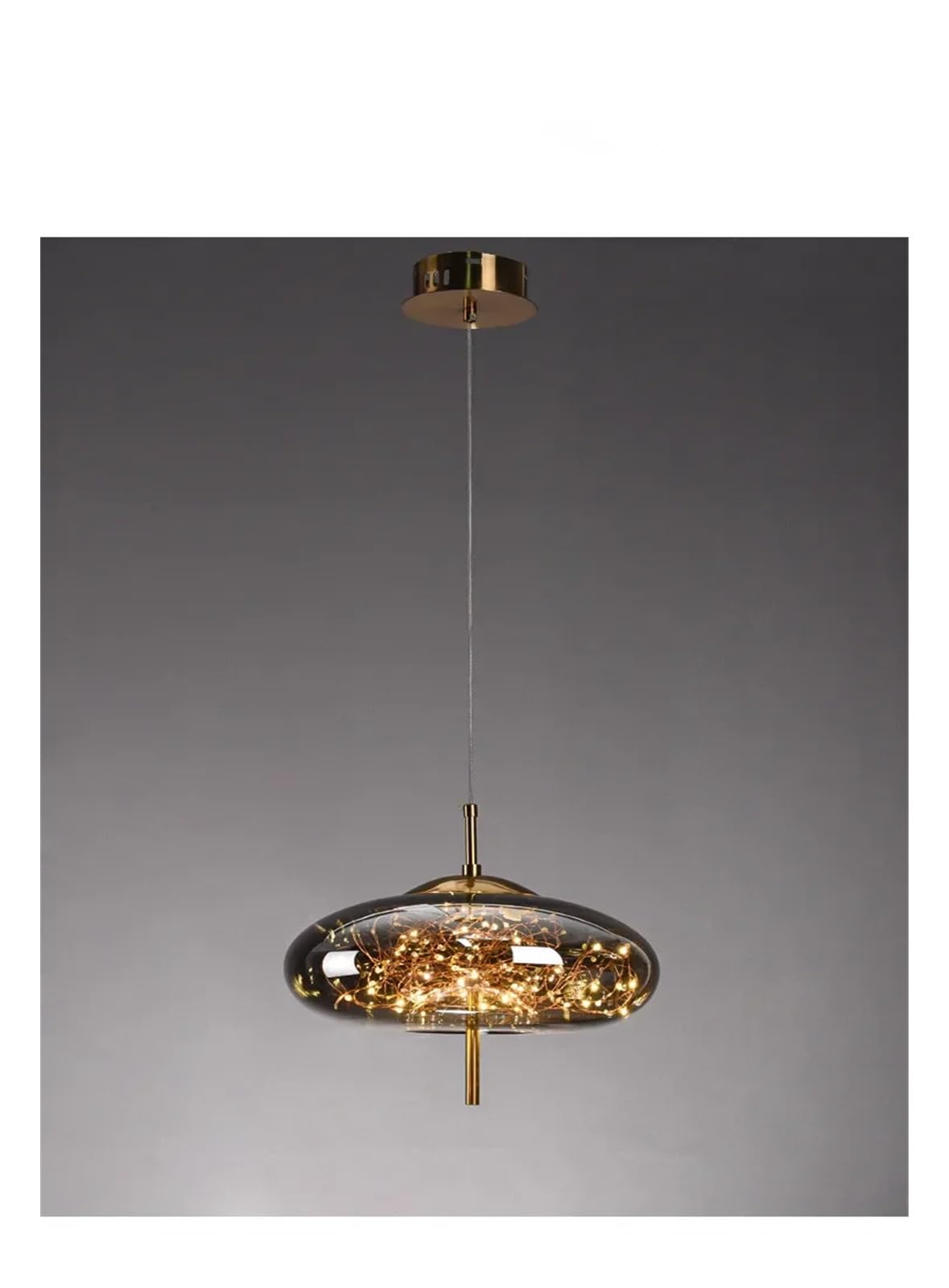 Suspension LED en verre pour comptoir de bar et café éclairage chaleureux