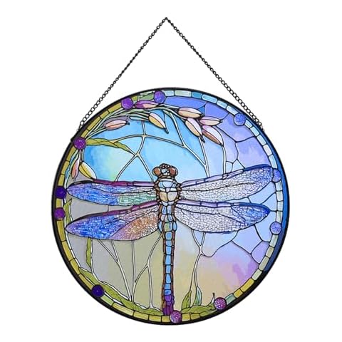 Payutou Dragonfly Stained Glass Sun Catcher Cover