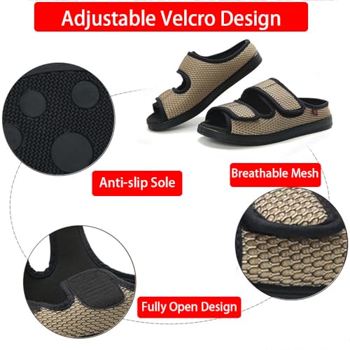 Women's Diabetic Shoes Extra Wide Width Diabetic Slippers,Diabetic Walking Shoes Adjustable Closure Arch Support Orthopedic Shoes for Swollen Feet Plantar Fasciitis2