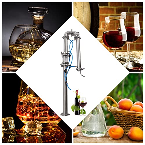 Tubular Distillation Tower, 2 inch Stainless Still Moonshine Reflux Distilling Column Brew with Sight GlassBrew Wine Making Tool, 13.21-26.42Gal Wine Dispenser for Liquor Pure Dew Distillation