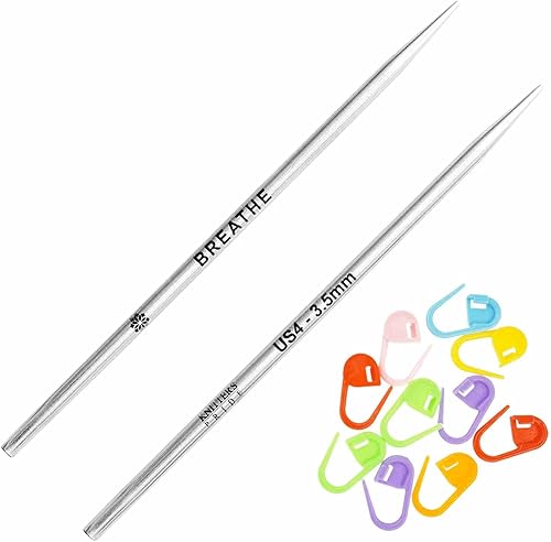 Knitter's Pride Mindful 250123 - Puntas de aguja de tejer circulares intercambiables de encaje de 5 pulgadas (0.512 in), tamaño US 4 (0.138 in),