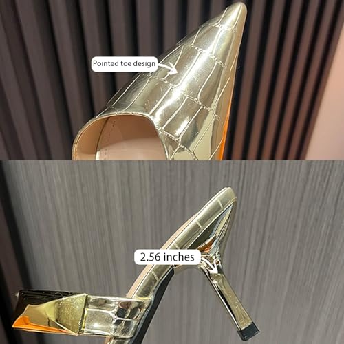Women's Closed Toe Pointed High Heel Sandals Slip-On Mules Fashion Single Strap Slingback Formal Party Wedding Pumps2