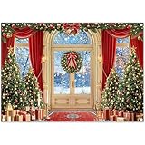 【Matériau】Cette toile de fond pour porte vitrée de Noël est fabriquée en tissu 100 % polyester. Le bord renforcé empêche le dénouement et prolonge la durée de vie de la toile. De nombreux œillets métalliques sont présents aux quatre coins, pour une installation facile et rapide.