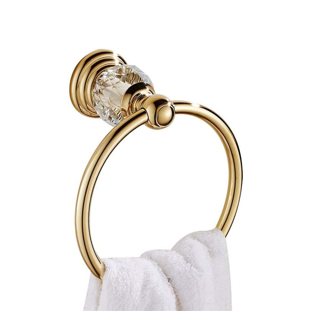 Anneau porte-serviettes doré pour transformer votre bain en spa