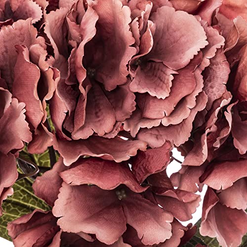 Atmosphera - Kunstbloemen, hortensia, pruim, hoogte 83 cm - Afbeelding 3