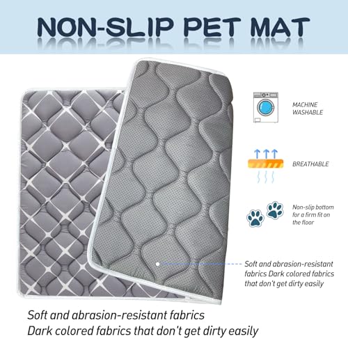 Bubble bear Dog Crate Pad - Ultra Soft, Washable Crate Mat, Anti-Slip Kennel Pad for Small/Medium/Large Dogs, Dark-Hued to Hide Stains (36