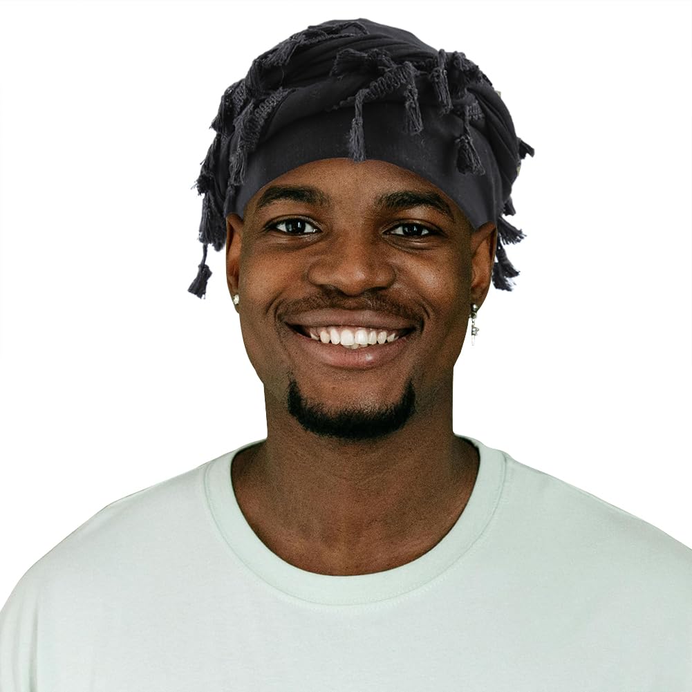 ELIHAIR Turban Für Männer & Frauen – Vintage Design, Elastisch, Mit Satin-Futter, Als Durag Oder Kopfwickel