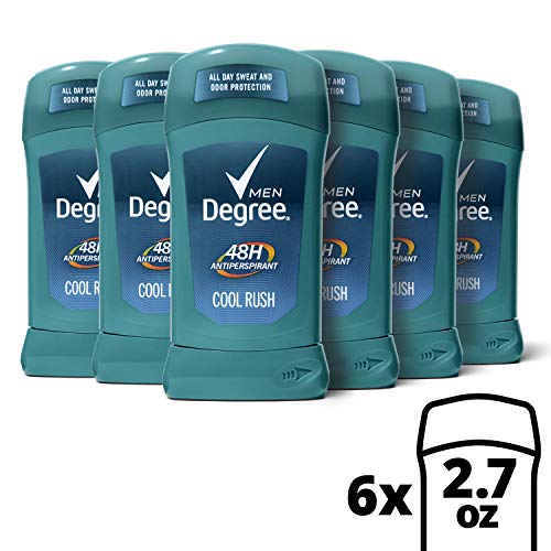 Image of Degree Men Antiperspirant Deodorant Stick Cool Rush 48 Hour Protection 2.7 oz (Pack of 6)