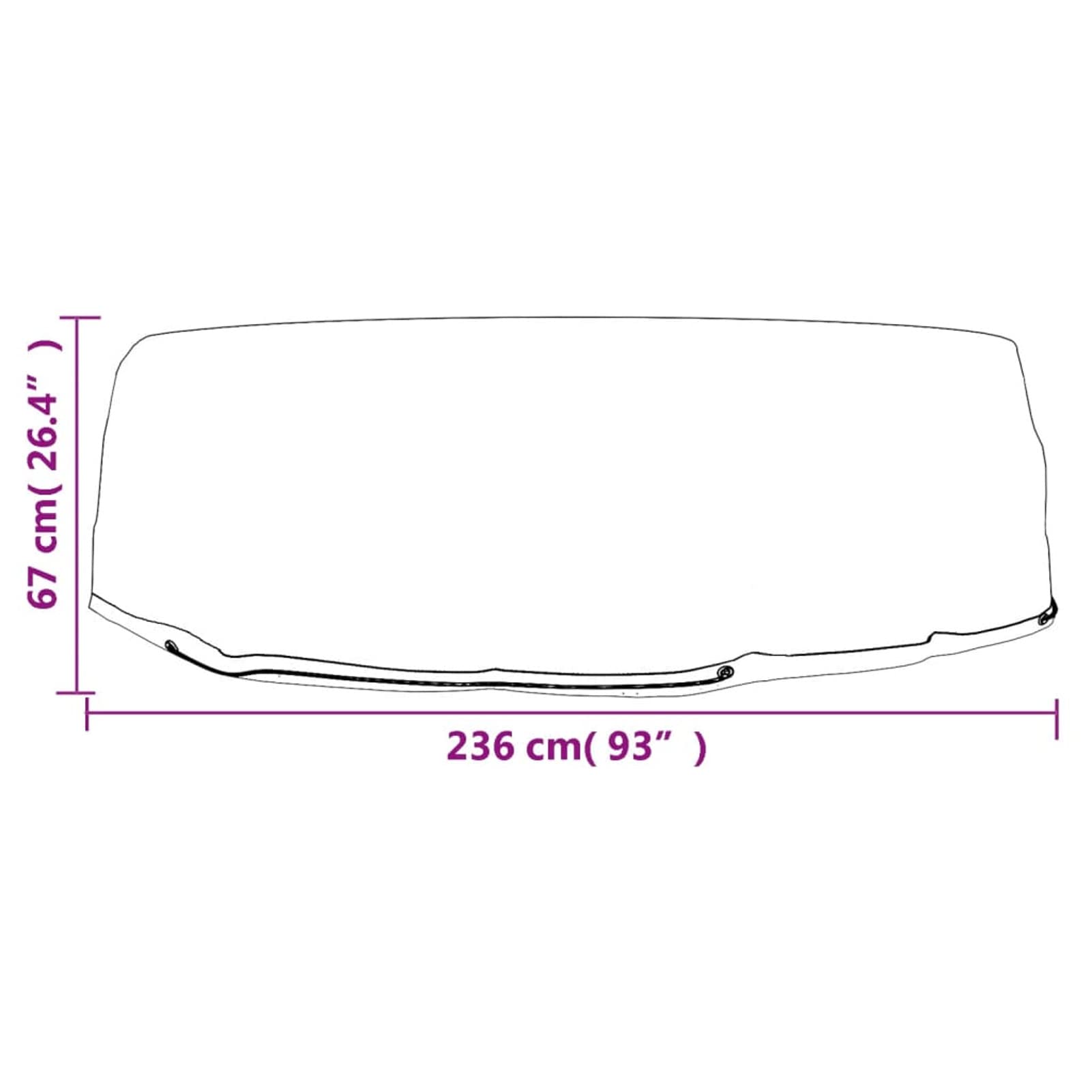 ZEYUAN Abdeckungen für Lounge-Insel 2 STK. 10 Ösen Ø236x67 cm Rund, Schutzhülle, Abdeckung Für Gartenmöbel, Gartenbank Abdeckung, Abdeckplane Balkonmöbel, Abdeckung Lounge - 3155385
