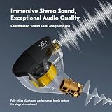 Yinyoo CCZ NC01 Gospel IEM douszny monitor 10 mm Dual Magnetic DD słuchawki przewodowe 2-pinowe TFZ słuchawki douszne z kablem OFC, słuchawki douszne HiFi dla audiofilów/graczy