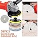 36pcs Diamond Polishing Pads Kit 4 Inch 100mm Round Sanding Discs Wet Dry Grinding Wheels Set Diamond Sandpaper for Diamond Granite Stone Concrete Marble