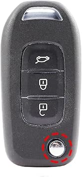 LeaHY Shell for Renault Kadjar Captur Megane Sandero Stepway Logan Clio 5 2022 Arkana 2020 2021 Kwid 2023 Car Flip Key Case Cover White
