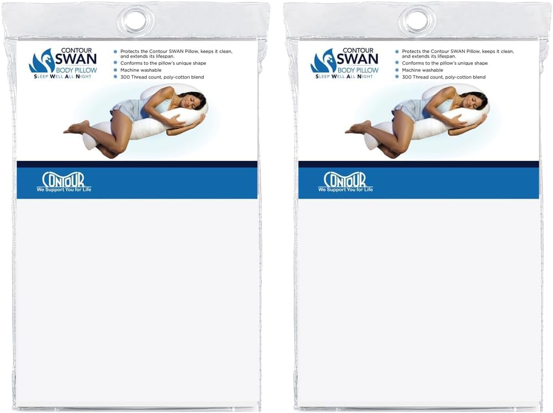 Contour Swan Pillowcase - White, 1 Pack