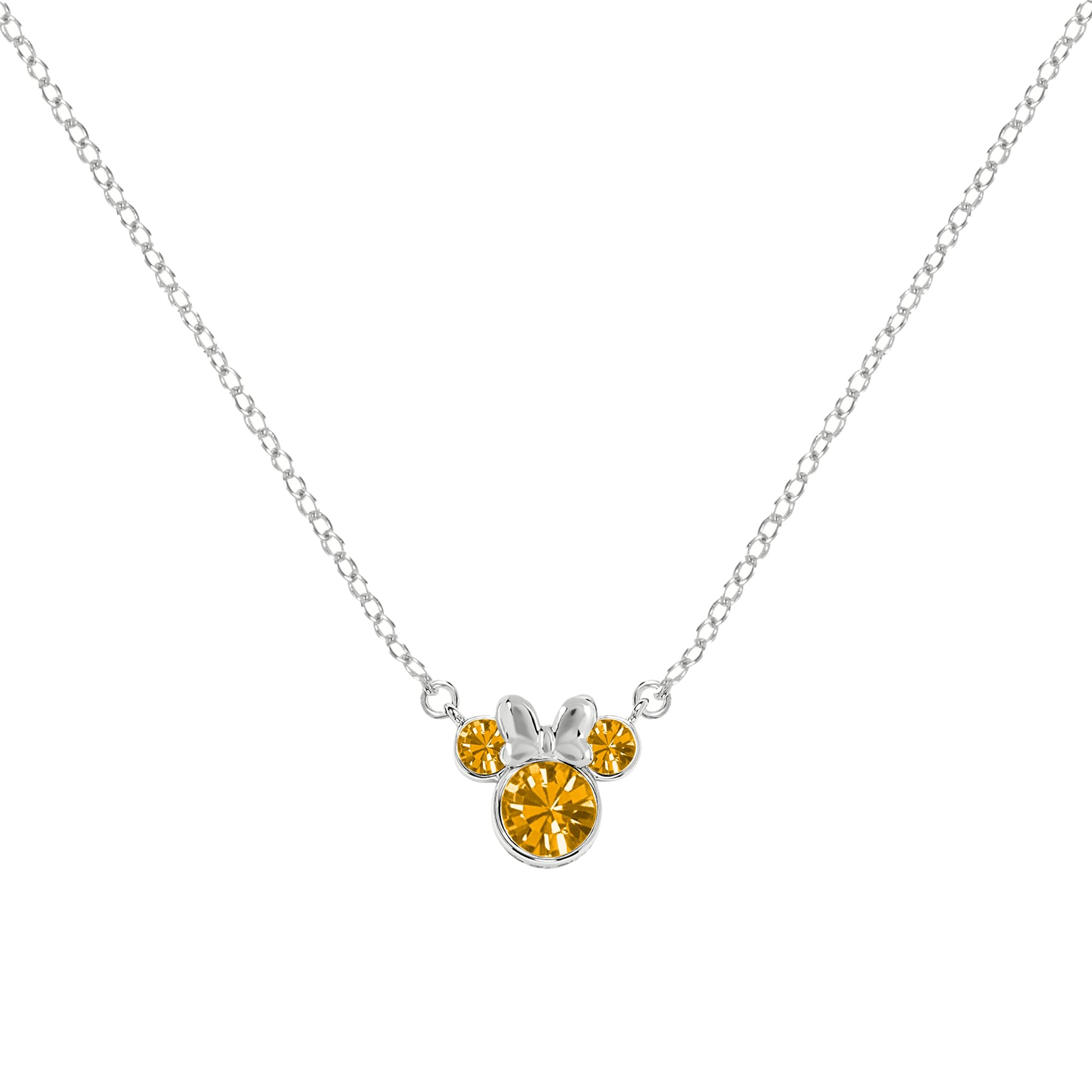 Collier Minnie Mouse cadeau anniversaire de novembre en argent véritable