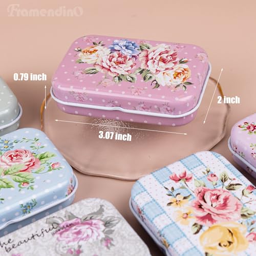 Framendino-6-Pack-Mini-Tinplate-Boxes-Floral-Tin-Trinket-Jewelry-Coin-Box-Small-Containers-with-Lid-for-Bead-Storage-Case-Random-Color Framendino 6 Pack Mini Tinplate Boxes Floral Tin Trinket Jewelry Coin Box Small Containers with Lid for Bead Storage Case Random Color