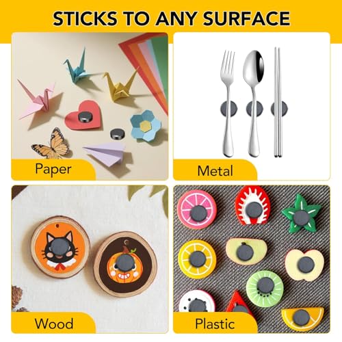 Image of DIYMAG Strong Adhesive Magnets,90pcs 0.7x0.12in Fridge Refrigerator Magnet