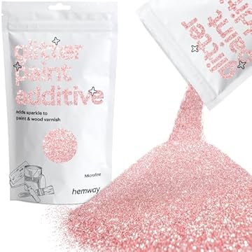 Glitter Paint for Walls Light Rose Gold Additive Emulsion Latex Acrylic Sparkles Microfine Interior Painting 100g / 3.5oz