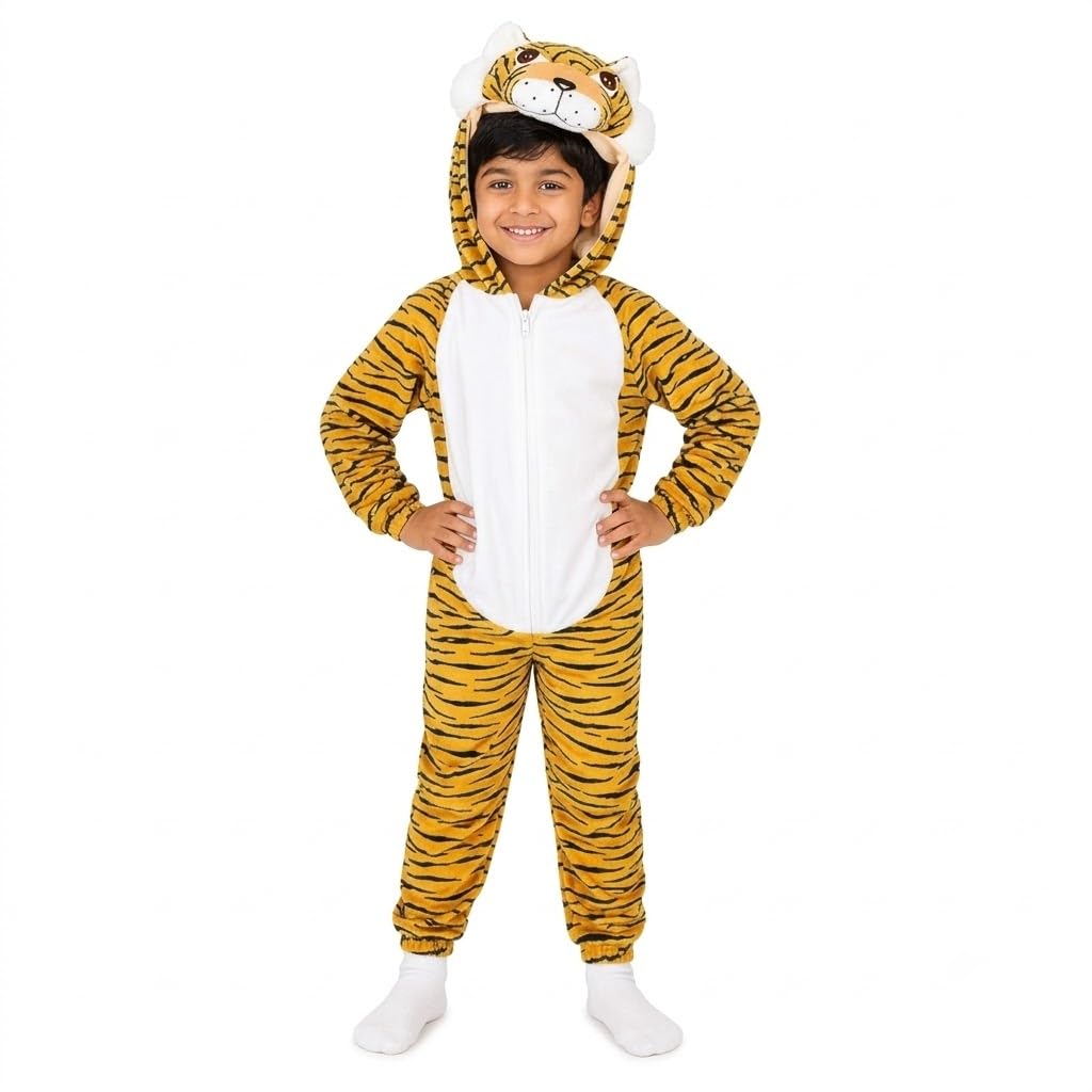 Raj Costume Animal Fancy Dress Costume for Boys & Girls | Hooded Full Body Wildlife Zoo Animal Jumpsuit | Soft Costume for School Function, Fancy Dress, Halloween, Birthday, Cosplay & Role Play-image-43