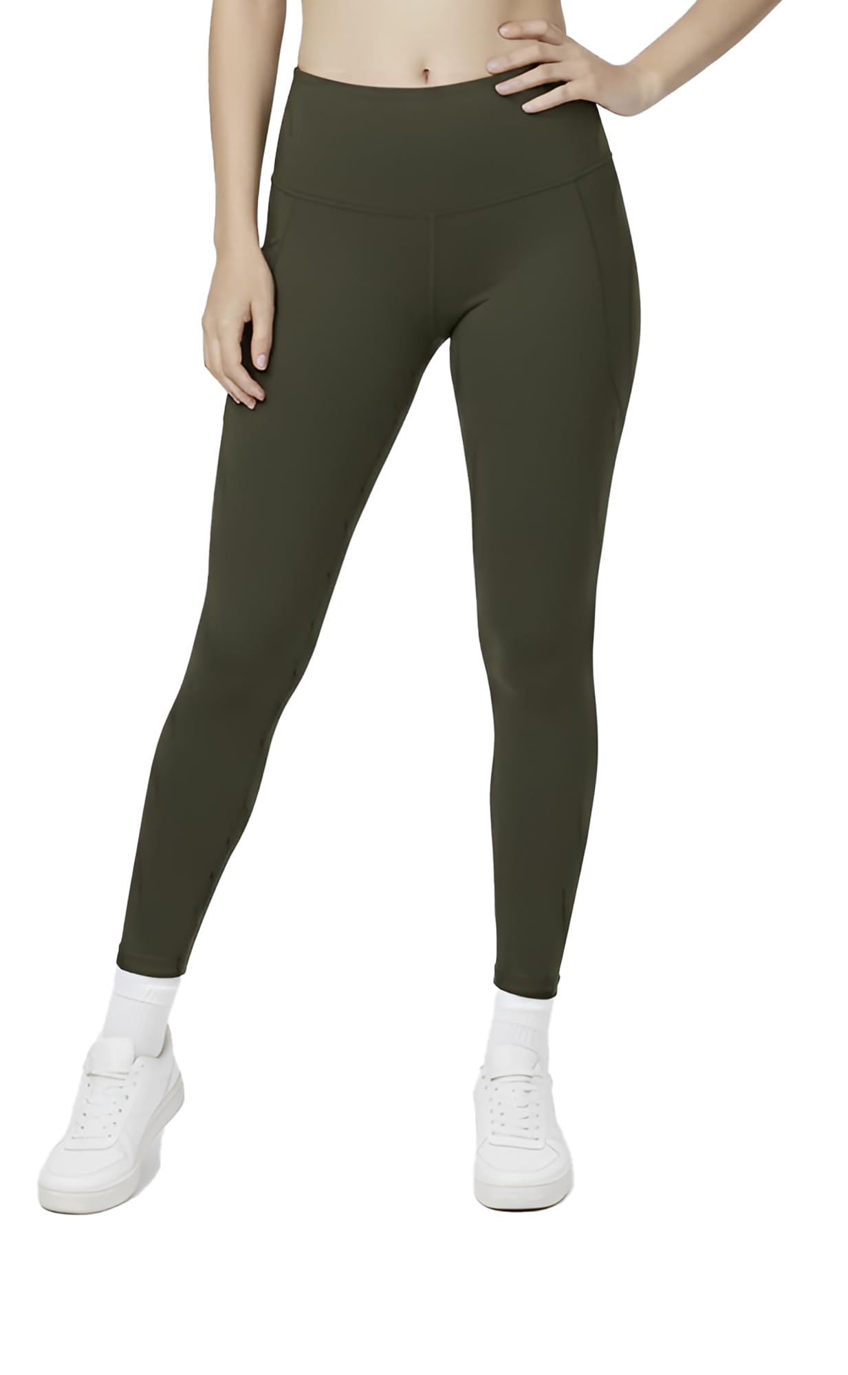 Campus Sutra Premium High Waist Stretchable Gym Tights Leggings with Pockets Gym wear/Active Wear Tights Yoga Pants Zumba/Dance Womens Workout Tights Gym Tight Black Camouflage in black