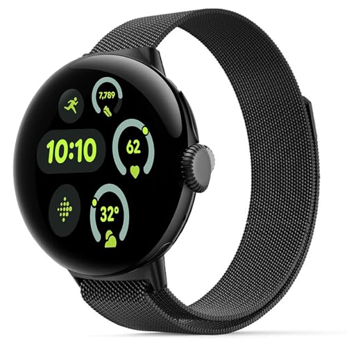 [ROBANDOO] �݊��� For Google Pixel Watch 4 45mm ��p�o���h ���� �x���g �ʋC ���X�g�o���h �����r�W�l�X�� ���v�o���h �ȒP���t�� �j�����p (�u���b�N)