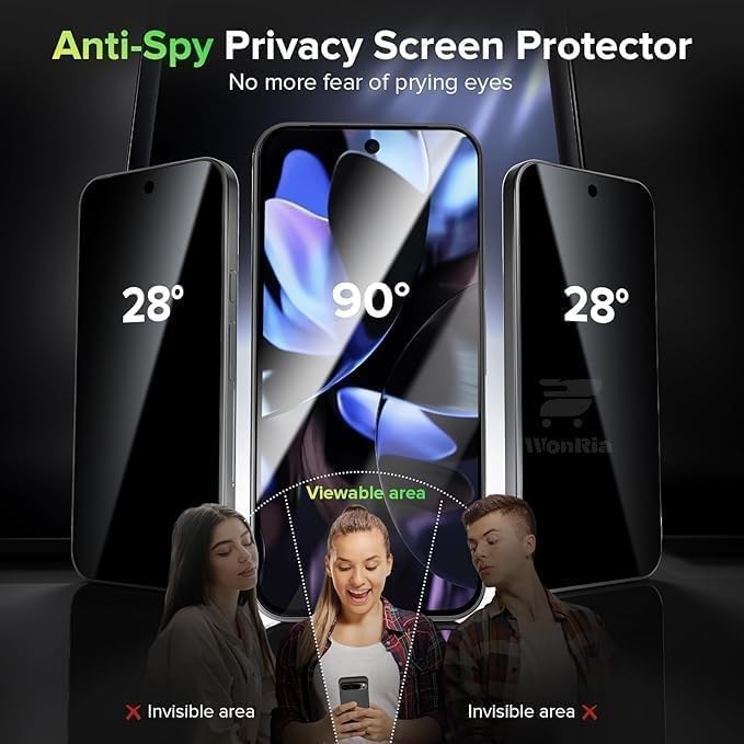 Image of Pack 1 - Privacy Tempered Glass for iQOO 15 (5G) [FingerPrint Unlock] Screen Glass Protector | 9H Hardness | Case Friendly | Anti-Spy - Installation Kit